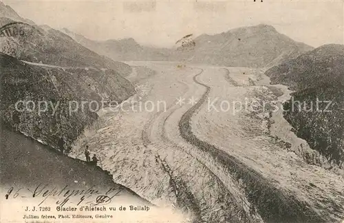 AK / Ansichtskarte Gletscher Glacier d Aletsch Bellalp 