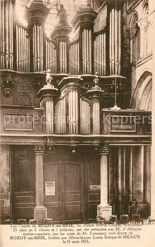 AK / Ansichtskarte Kirchenorgel Rozoy en Brie  