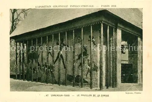 AK / Ansichtskarte Exposition_Coloniale_Internationale_Paris_1931 Cameroun Togo Pavillon de la Chasse  