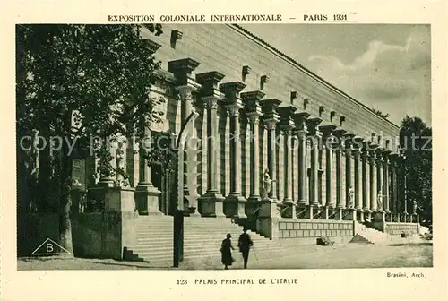 AK / Ansichtskarte Exposition_Coloniale_Internationale_Paris_1931 Palais Principale de l Italie  