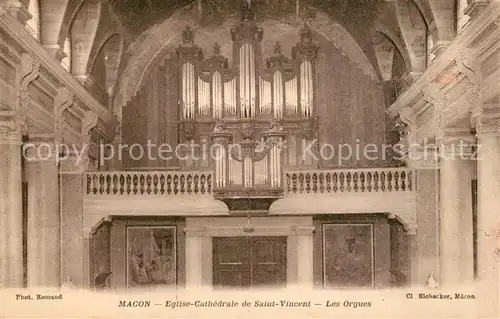 AK / Ansichtskarte Kirchenorgel Macon Eglise Cathedrale Saint Vincent  