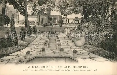 AK / Ansichtskarte Exposition_Arts_Decoratifs_Paris_1925 Jardins du Pavillon  de la Ville de Paris  