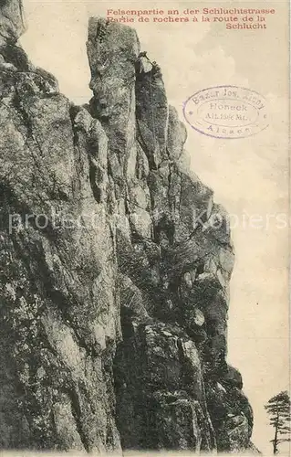 AK / Ansichtskarte Klettern_Bergsteigen Schluchtstrasse Felsenpartie  