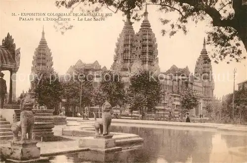 AK / Ansichtskarte Exposition_Coloniale_Marseille_1922  Palais de l Indo Chine Lac Sacre  Exposition_Coloniale