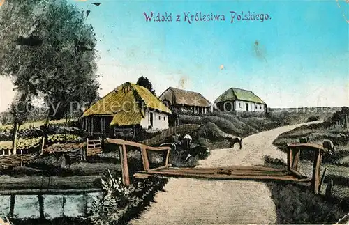 AK / Ansichtskarte Bauernhaus Widoki z Krolestwa Polskiego  