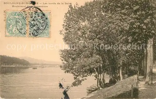 AK / Ansichtskarte Boulogne sur Seine Les bords de la Seine Boulogne sur Seine