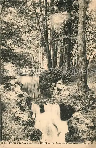 AK / Ansichtskarte Fontenay sous Bois Le Bois de Vincennes Cascades Fontenay sous Bois