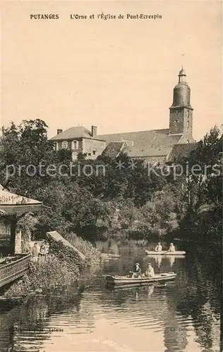 AK / Ansichtskarte Putanges Pont Ecrepin L`Orne et Eglise de Pont Ecrespin Putanges Pont Ecrepin