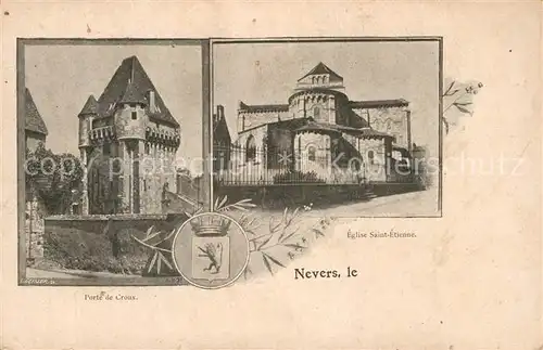 AK / Ansichtskarte Nevers_Nievre Eglise et Porte de Croux Nevers Nievre