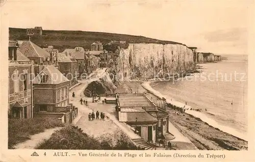 AK / Ansichtskarte Ault_Somme Plage et les Falaises Ault_Somme