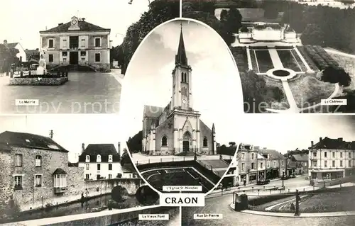 AK / Ansichtskarte Craon_Vienne Chateau Mairie Pont Rue St Pierre Craon Vienne
