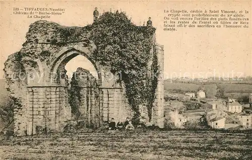 AK / Ansichtskarte Tiffauges Chateau Chapelle Tiffauges