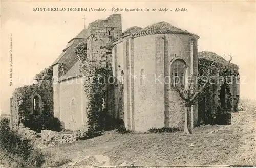 AK / Ansichtskarte Brem sur Mer Eglise Abside Brem sur Mer