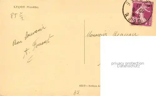 AK / Ansichtskarte Lucon Monument Richelieu Lucon