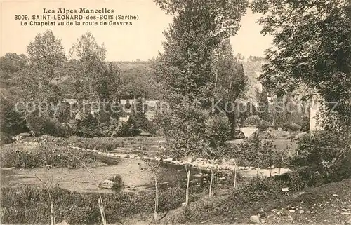 AK / Ansichtskarte Saint Leonard des Bois Le Chapelet vu de la route de Gesvres Saint Leonard des Bois