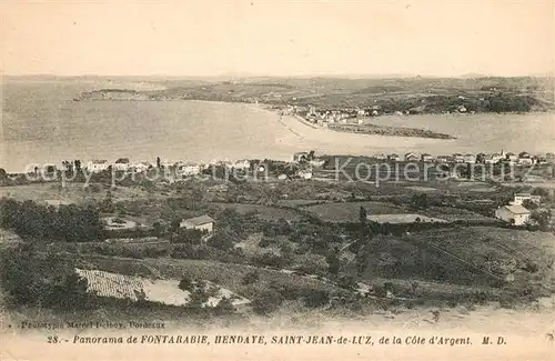 AK / Ansichtskarte Saint Jean de Luz Panorama de Fontarabie Saint Jean de Luz