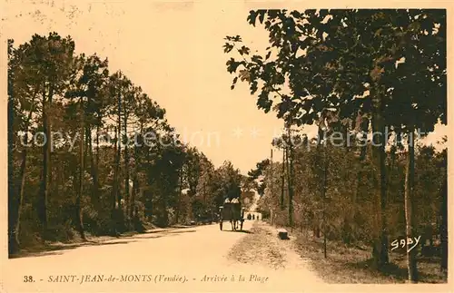 AK / Ansichtskarte Saint_Jean_de_Monts Arrivee a la Plage Saint_Jean_de_Monts