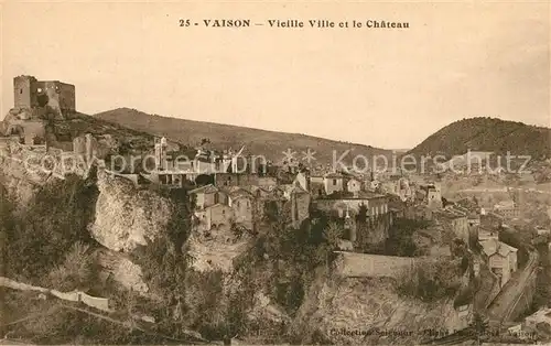 AK / Ansichtskarte Vaison la Romaine_Vaucluse Vieille Ville et le Chateau Vaison la Romaine