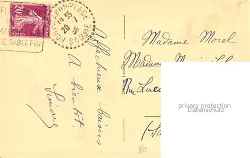 AK / Ansichtskarte Fort Mahon Plage Vue sur la mer Fort Mahon Plage