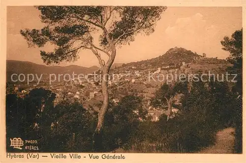 AK / Ansichtskarte Hyeres_les_Palmiers Vue generale de la vieille ville Hyeres_les_Palmiers