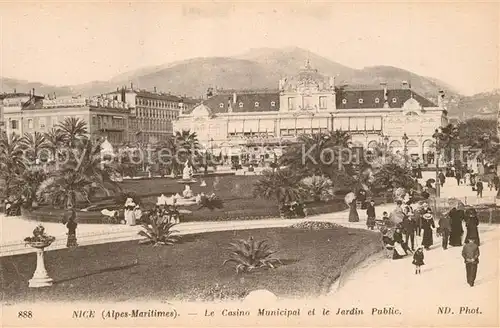 AK / Ansichtskarte Nice_Alpes_Maritimes Casino Municipal et Jardin Public Cote d Azur Nice_Alpes_Maritimes