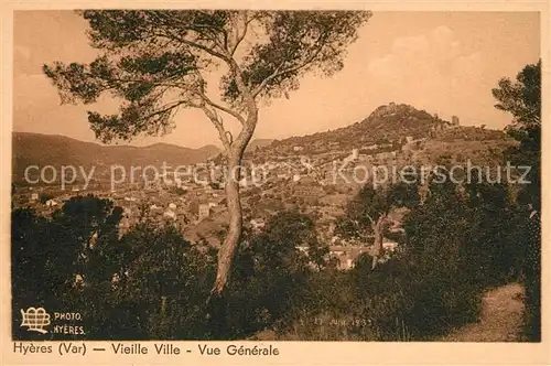 AK / Ansichtskarte Hyeres_les_Palmiers Vue generale de la vieille ville Hyeres_les_Palmiers