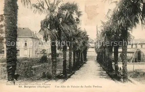 AK / Ansichtskarte Bergerac Allee de palmiers du Jardin Perdoux Bergerac