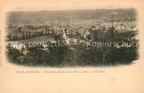 AK / Ansichtskarte Pont Audemer Vue generale prise de la Cote du Gibet Pont Audemer