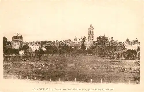 AK / Ansichtskarte Verneuil sur Avre Vue d ensemble prise dans la Prairie Verneuil sur Avre