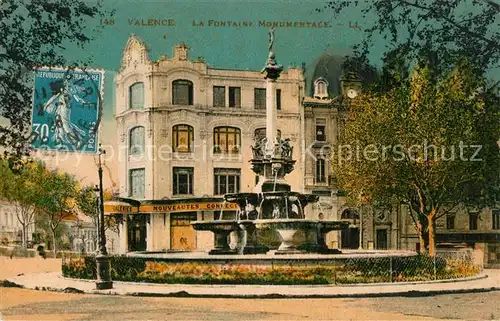 AK / Ansichtskarte Valence_Drome Fontaine Monumentale Valence_Drome