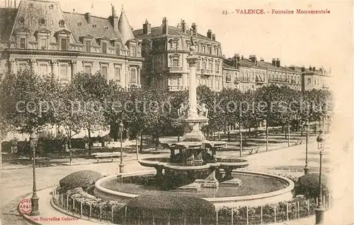 AK / Ansichtskarte Valence_Drome Fontaine Monumentale Valence_Drome