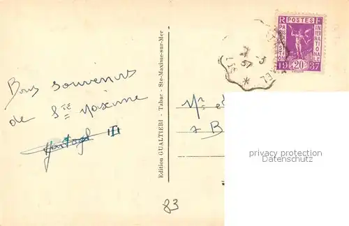 AK / Ansichtskarte Sainte_Maxime_sur_Mer_Var Vue prise de la Place des Palmiers Sainte_Maxime_sur_Mer_Var