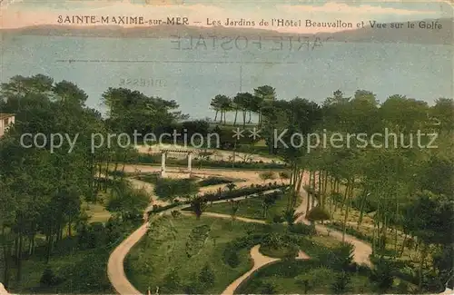AK / Ansichtskarte Sainte_Maxime_sur_Mer_Var Les Jardins de lHotel Beauvallon et Vue sur le Golfe Sainte_Maxime_sur_Mer_Var