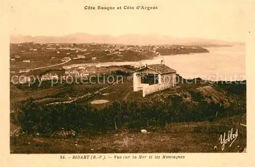 AK / Ansichtskarte Bidart Vue sur la Mer et les Montagnes Bidart