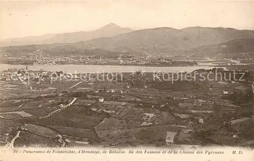 AK / Ansichtskarte Behobie Ile des Faisans et de la Chaine des Pyrenees Behobie