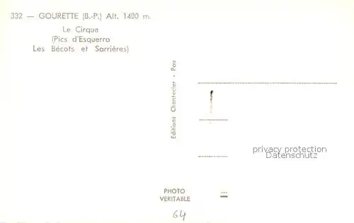 AK / Ansichtskarte Gourette Le Cirque Les Becots et Sarrieres Gourette