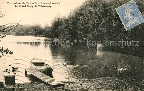 AK / Ansichtskarte Fontenailles_Seine et Marne Domaine de Bois Boudran Le Grand Etang de Villefermoy Fontenailles