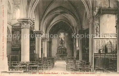 AK / Ansichtskarte Brie Comte Robert Eglise Vue interieure Brie Comte Robert