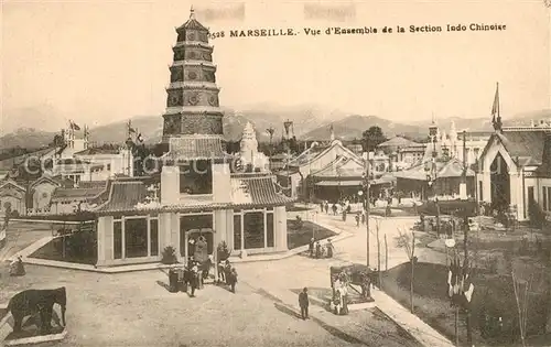 AK / Ansichtskarte Marseille_Bouches du Rhone Vue d ensemble de la Section Indo Chinoise Marseille