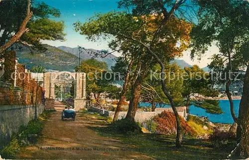 AK / Ansichtskarte Menton_Alpes_Maritimes Cap Martin Porte Romaine Photochromie Menton_Alpes_Maritimes