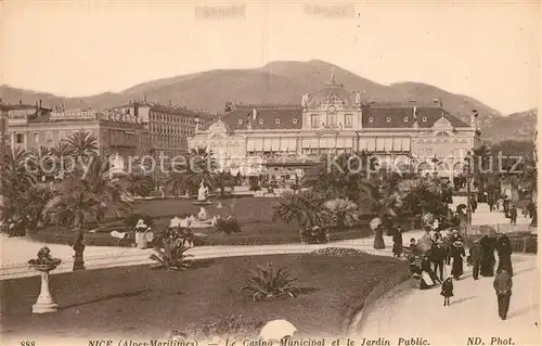 AK / Ansichtskarte Nice_Alpes_Maritimes Casino Municipal et Jardin Public Cote d Azur Nice_Alpes_Maritimes
