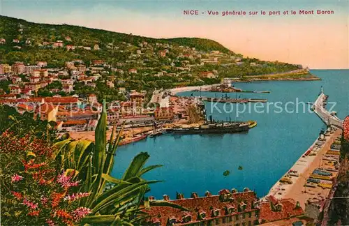 AK / Ansichtskarte Nice_Alpes_Maritimes Vue generale sur le port et Mont Boron Cote d Azur Nice_Alpes_Maritimes
