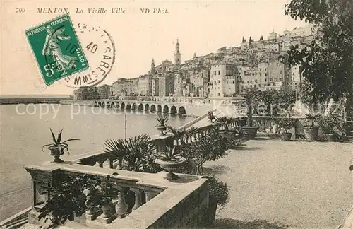 AK / Ansichtskarte Menton_Alpes_Maritimes La vieille ville Cote d Azur Menton_Alpes_Maritimes