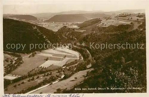 AK / Ansichtskarte Hochstetten Dhaun Panorama Blick vom Schloss Dhaun Kellenbach  und Nahetal Hochstetten Dhaun