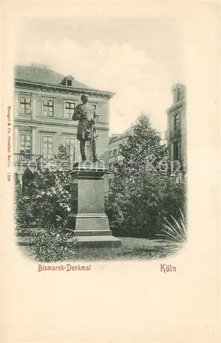 AK / Ansichtskarte Koeln_Rhein Bismarck Denkmal Statue Koeln_Rhein