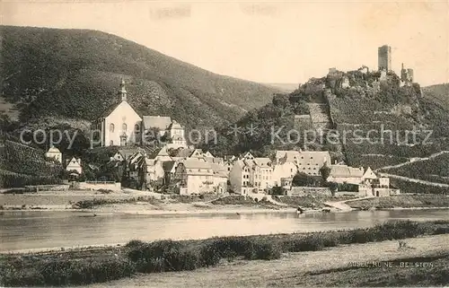 AK / Ansichtskarte Beilstein_Mosel Blick ueber die Mosel zum Ort mit Burgruine Beilstein_Mosel