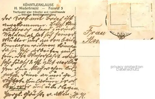 AK / Ansichtskarte Schwalenberg Kuenstlerklause Fassadenmalerei von Fr. Eicke Kupfertiefdruck Schwalenberg