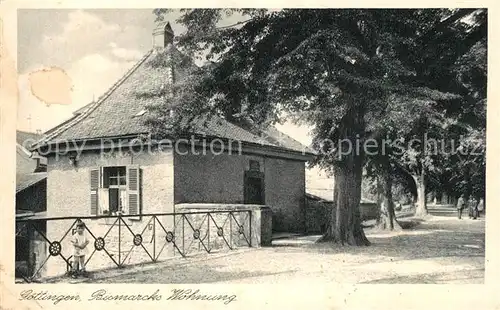 AK / Ansichtskarte Goettingen_Niedersachsen Bismarcks Wohnung Goettingen Niedersachsen