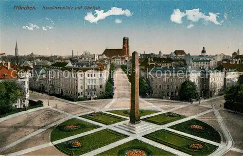 AK / Ansichtskarte Muenchen Karolinenplatz mit Obelisk Muenchen