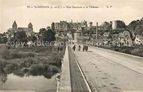 AK / Ansichtskarte Saint Aignan_Loir et Cher Ponet et Chateau Saint Aignan Loir et Cher